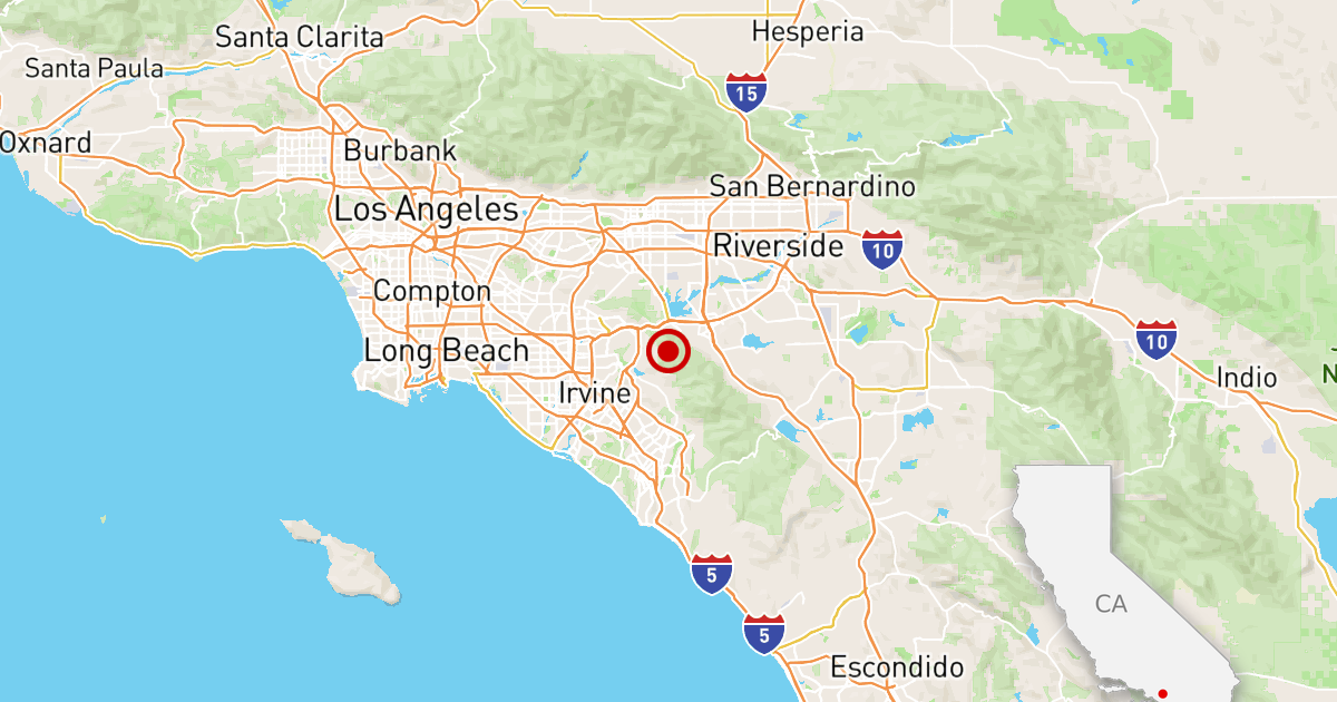 A 4.1 magnitude earthquake strikes an area near Corona and shakes Southern California slightly