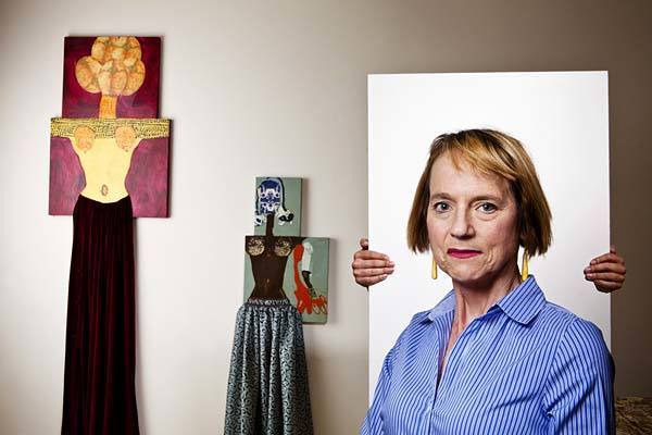 Artist Katherine Sherwood was just 44 when a hemorrhage in her brain's left hemisphere paralyzed the right side of her body, making it extremely difficult for the UC Berkeley professor to speak. It forever changed her artwork.
