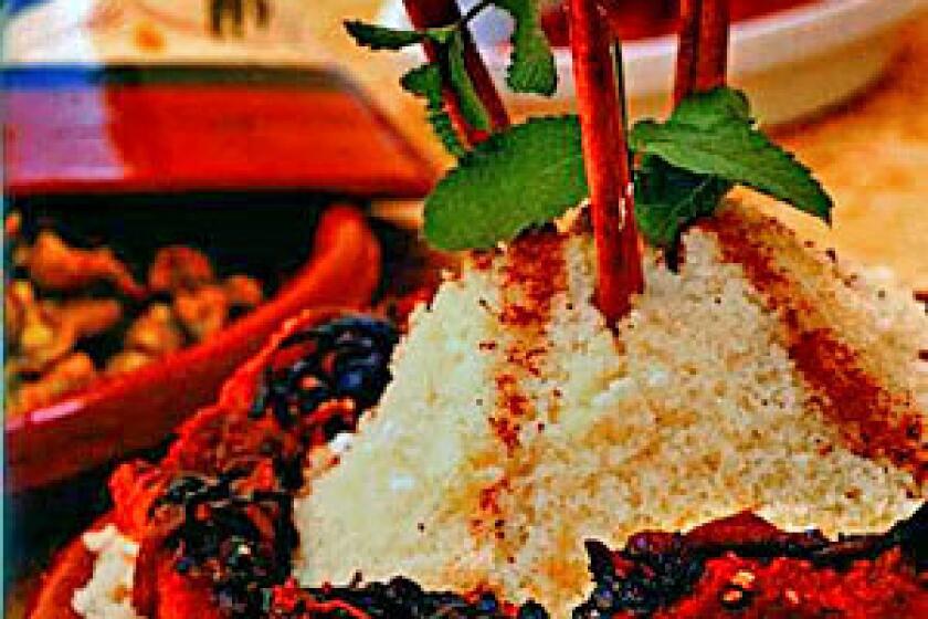 FESTIVE: Baked pumpkin jam with cinnamon and ginger, served with couscous.