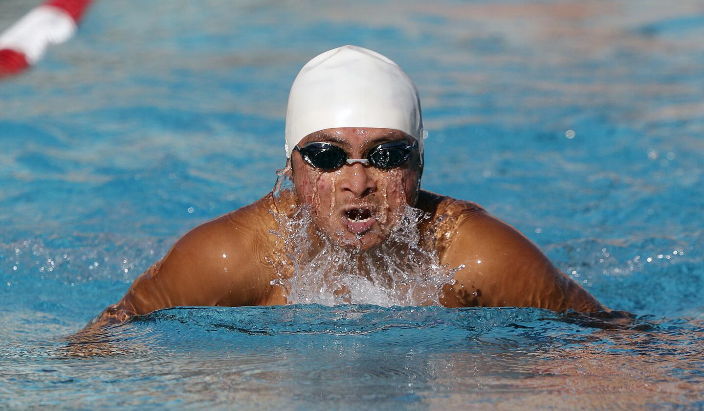 Photo Gallery: Dual Pacific League swim meet between Burroughs and Burbank