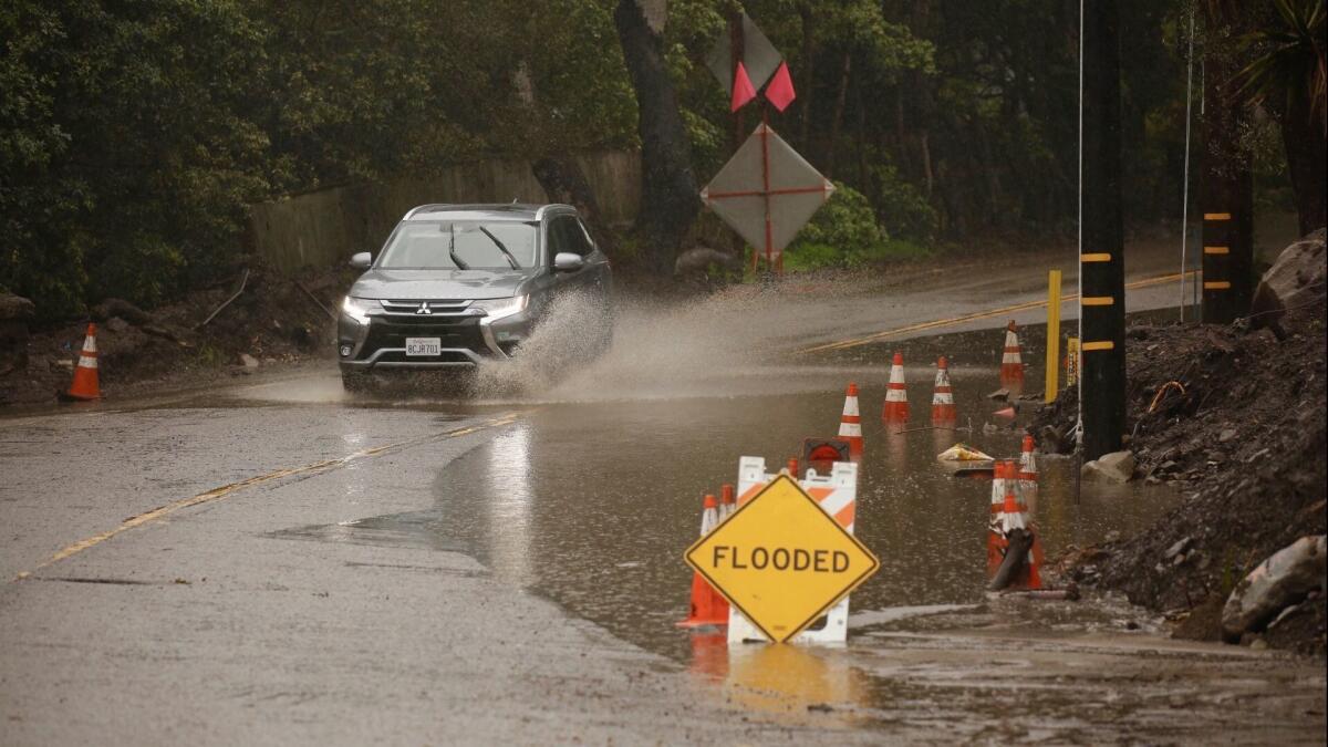 An El Niño storm brought flooding to Montecito in March.