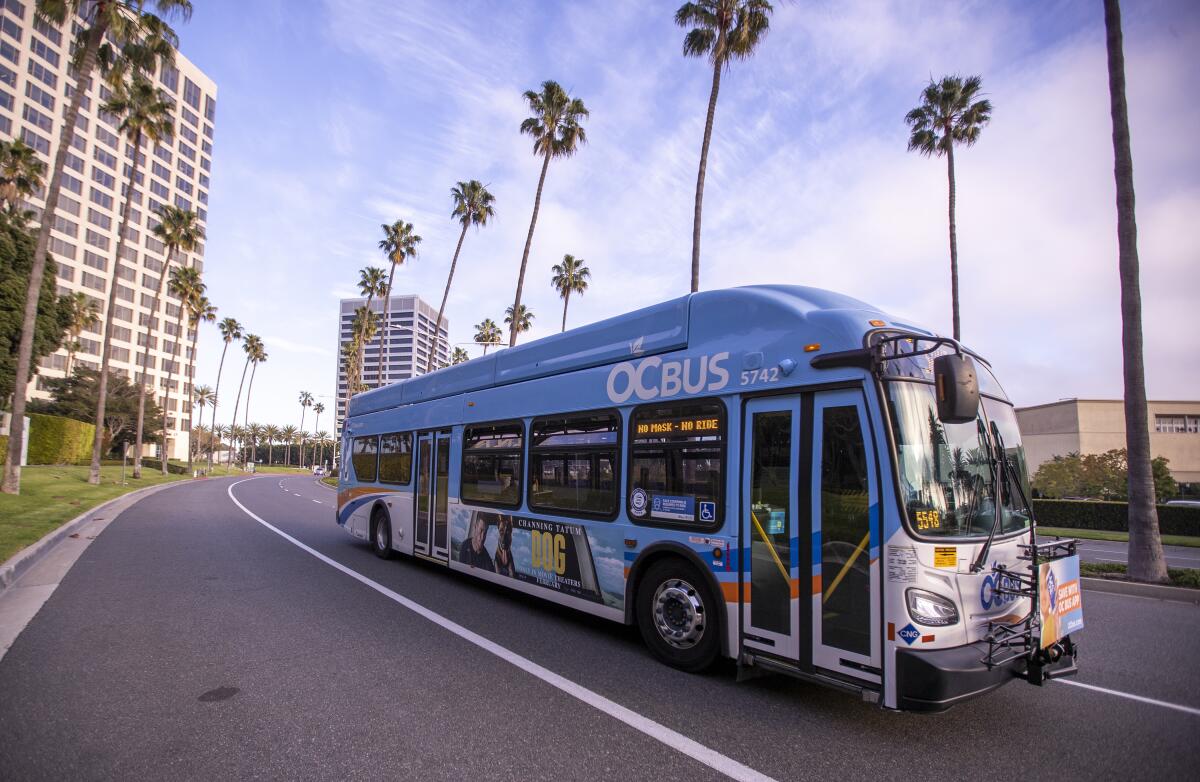 An Orange County Transportation Authority bus