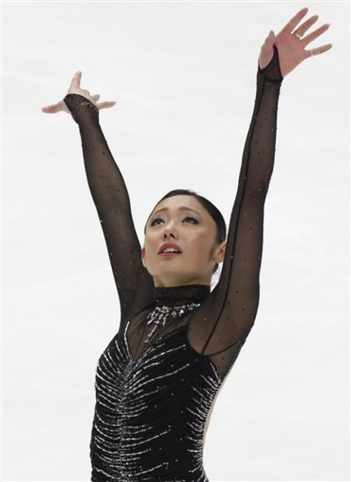 Japan's Miki Ando performs her free program at the ISU Figure Skating World championships in Moscow, Russia, Saturday, April 30, 2011. (AP Photo/Misha Japaridze)