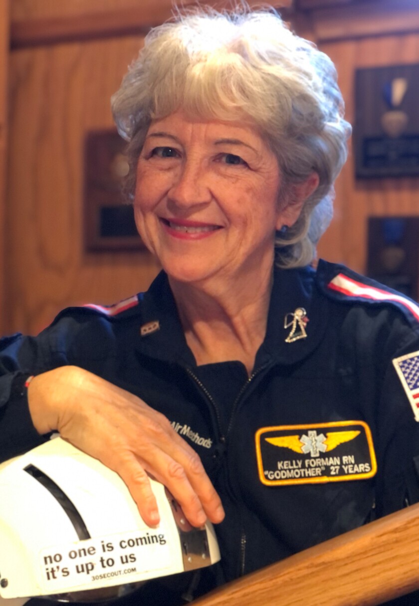 Kelly Forman has been a San Diego-based flight nurse with Mercy Air for 27 years.