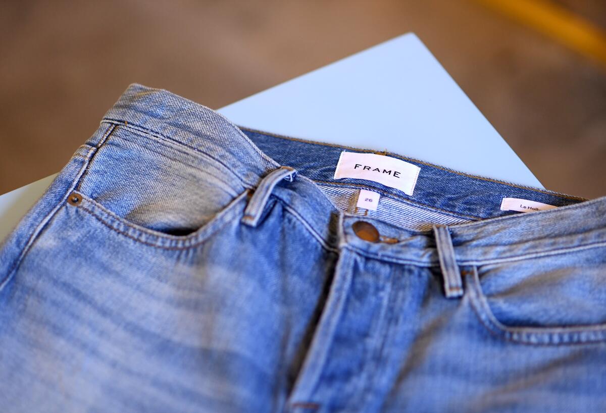 Frame label in a pair of jeans 