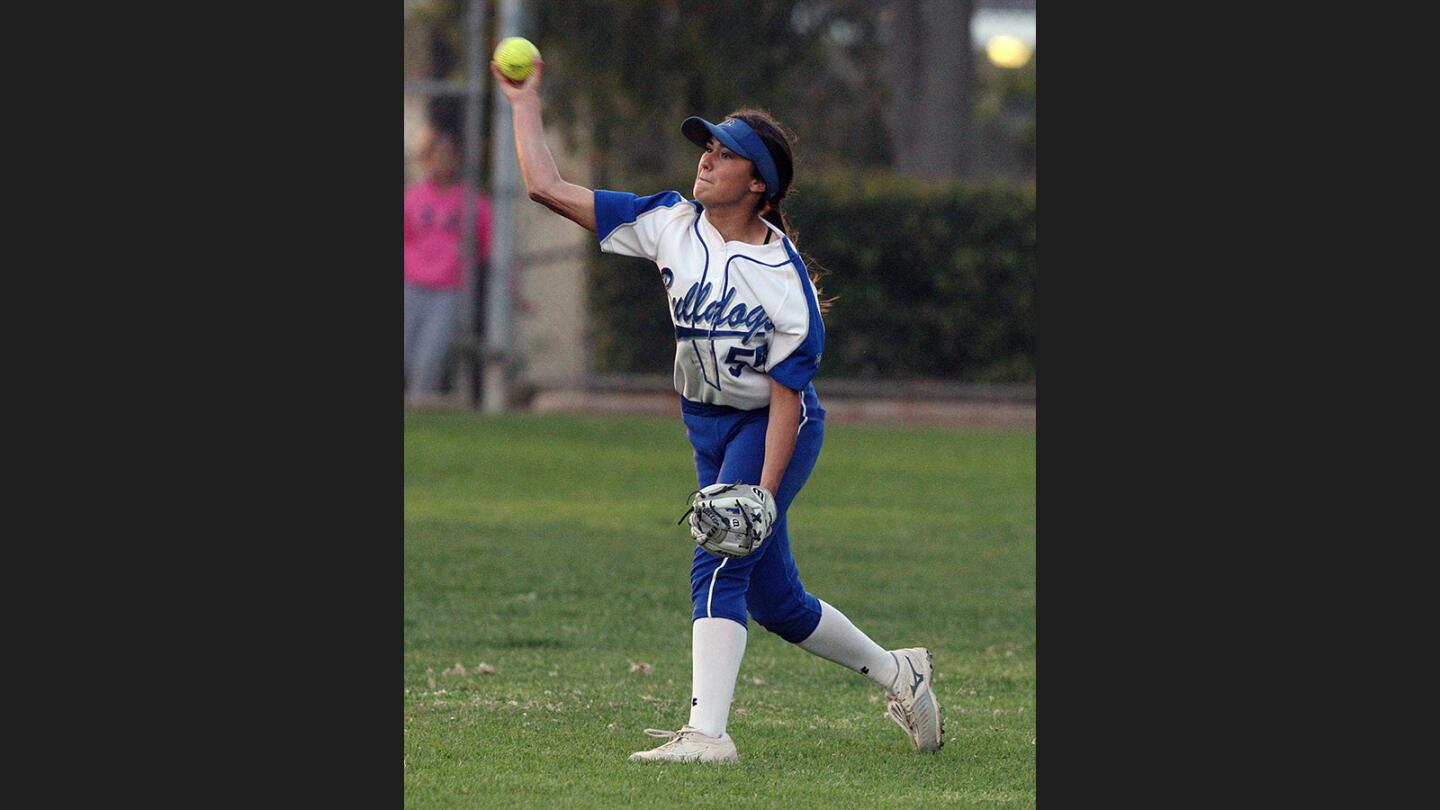 Photo Gallery: Rival Pacific League softball between Burroughs and Burbank