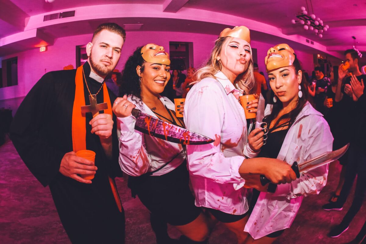 Guests at Rock Star Beer Festival's Ballast Point Haunted Beer Mansion, which took place at the Guild Hotel in October 2019.