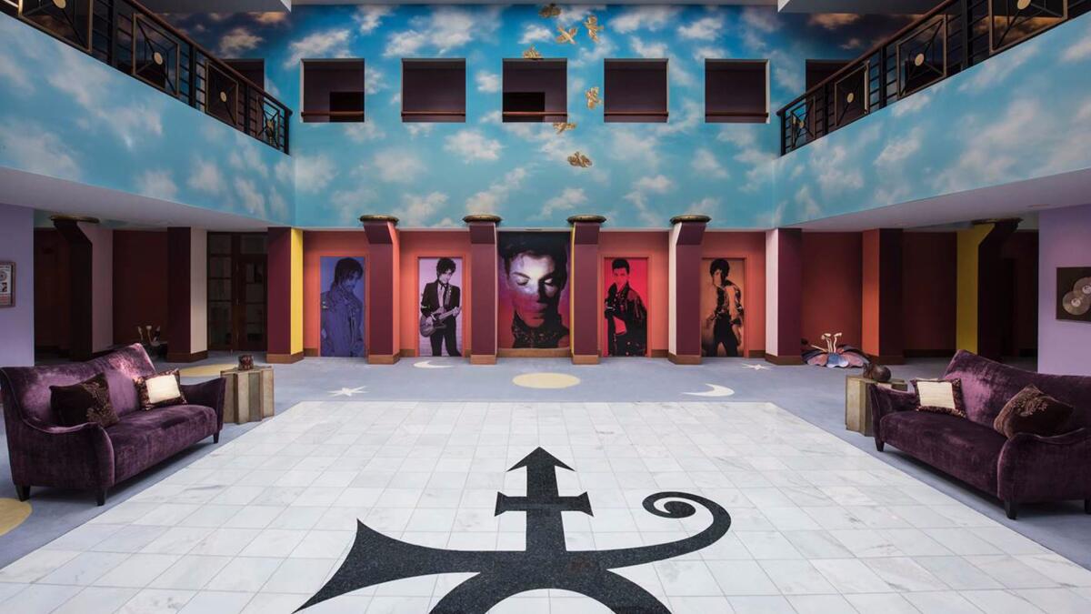 The atrium of Prince's Paisley Park in Chanhassen, Minn. Prince's handwritten notes are still sitting out inside the control room of Studio A, where he recorded some of his greatest hits.