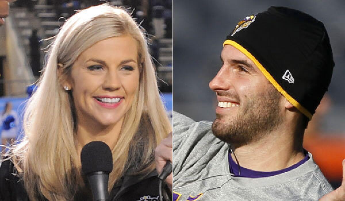 Christian Ponder's marriage to Samantha Steele no longer a secret - Los  Angeles Times