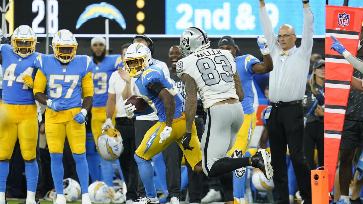 Chargers host Raiders looking to extend winning run for home team in series