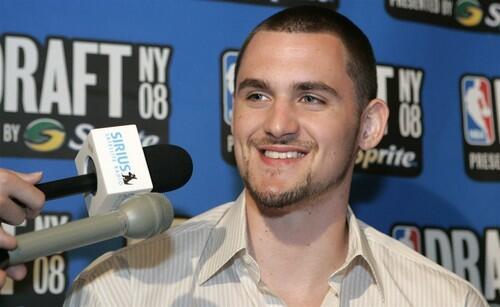 UCLA center Kevin Love was all smiles while in New York before the NBA draft. After getting selected No. 5 by the Memphis Grizzlies, Love later learned his draft rights had been traded to the Minnesota Timberwolves, where Hall of Fame forward Kevin McHale is head of basketball operations.