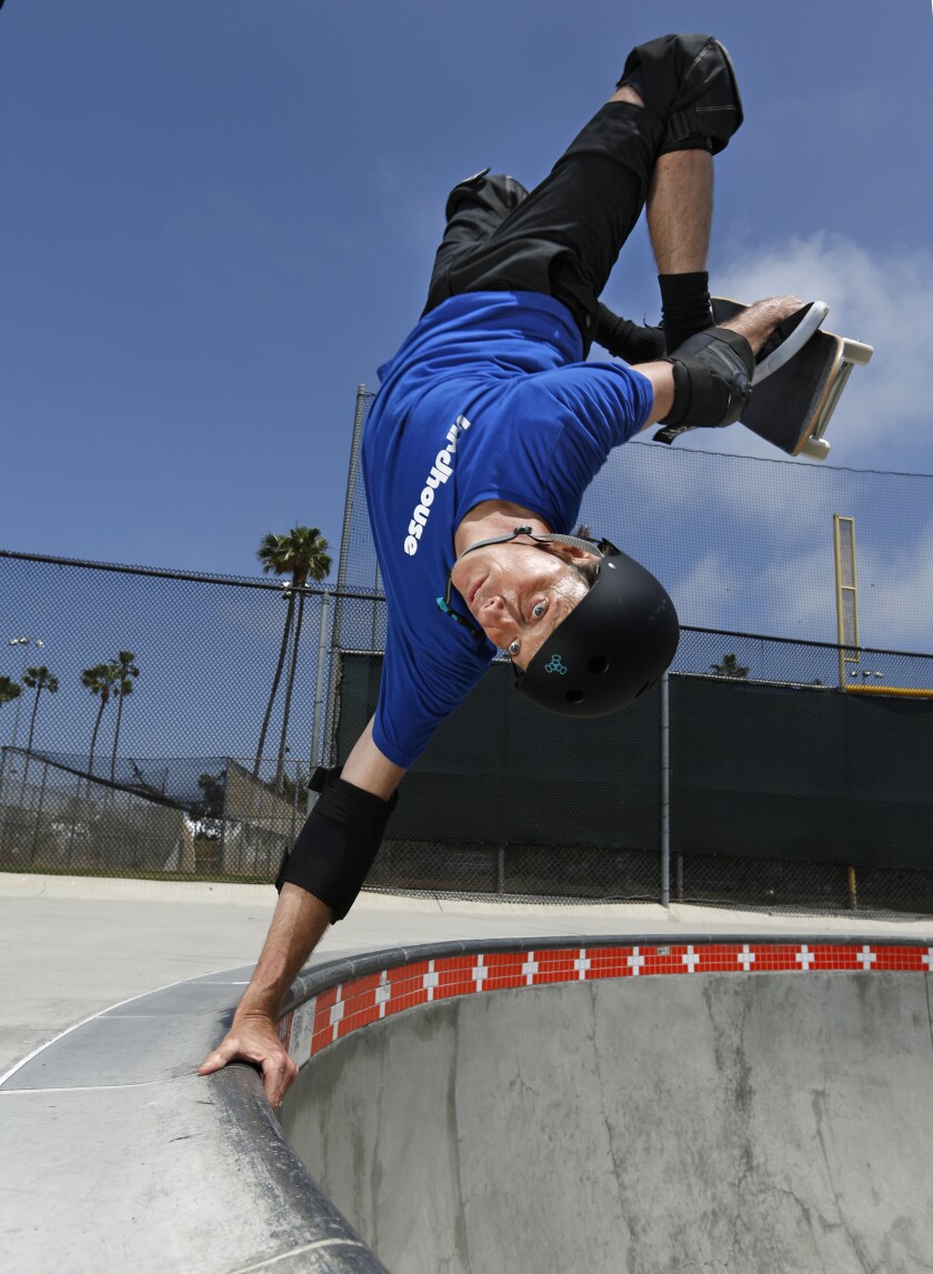 Tony Hawk, photographed at the Magdalena Ecke Family YMCA Skate Park in Encinitas last year.