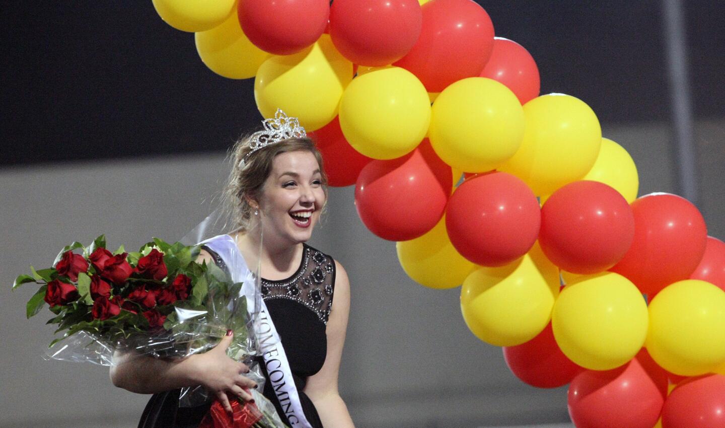 Abby Rosen was pronounced homecoming queen during halftime at the La Canada football game on Friday, October 16, 2015.