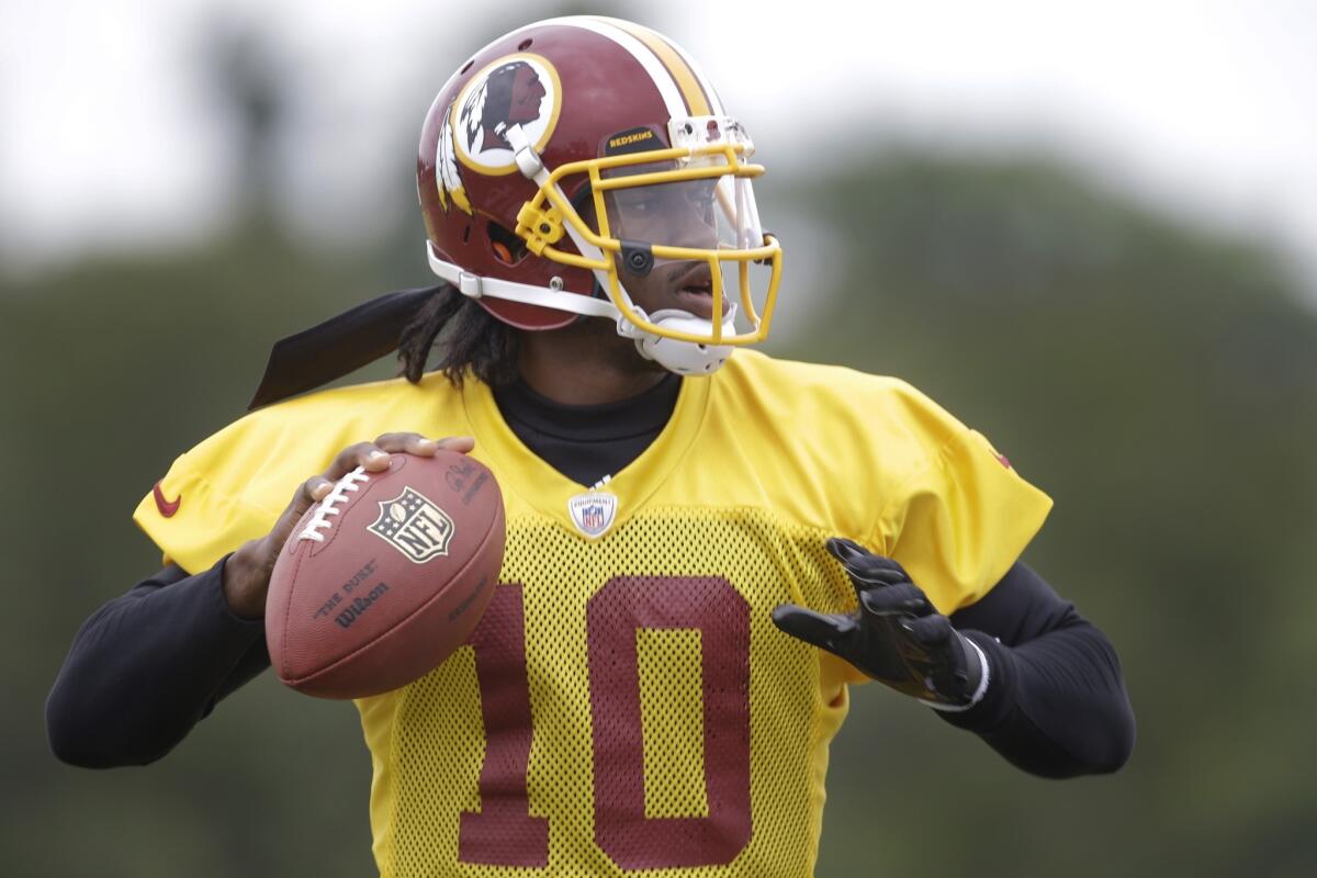 Mobile quarterbacks such as Washington Redskins play-caller Robert Griffin III, who underwent reconstructive knee surgery in the offseason, face a greater risk of injury.
