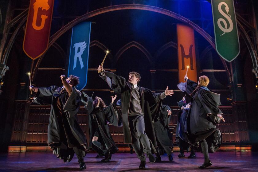 This image released by Boneau/Bryan-Brown shows a scene from the production of"Harry Potter and the Cursed Child,"