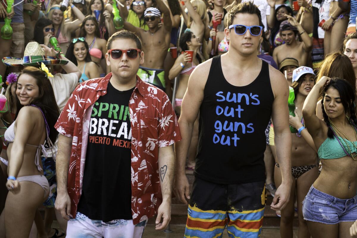 "22 Jump Street," starring Jonah Hill, left, and Channing Tatum, is expected to perform well.