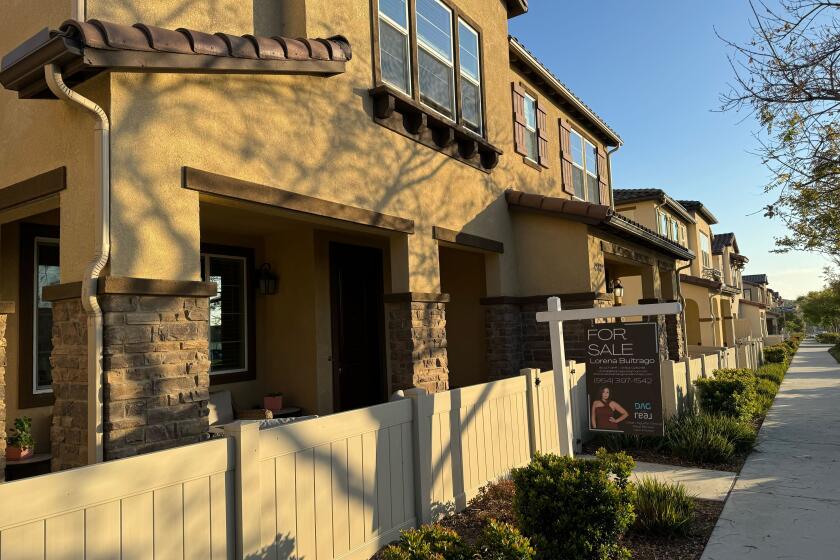 A townhouse for sale in mid-May in the Otay Ranch area of Chula Vista.