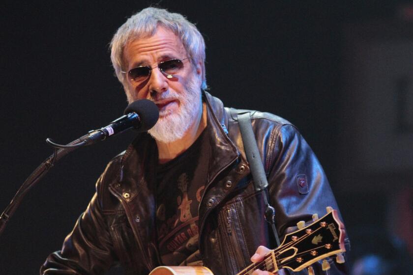 Yusuf, a.k.a. Cat Stevens, during sound check before his show at Nokia Theatre in L.A. on Sunday night.