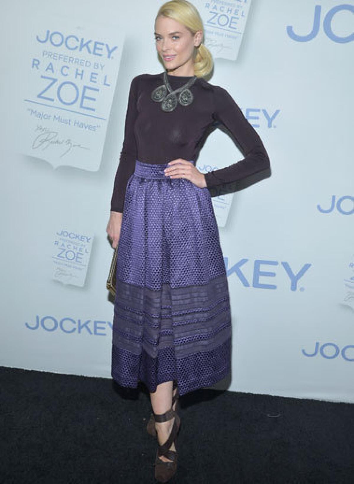 Actress Jaime King celebrates the launch of Rachel Zoe's "Major Must Haves" from Jockey at Sunset Tower on Oct. 17 in West Hollywood.