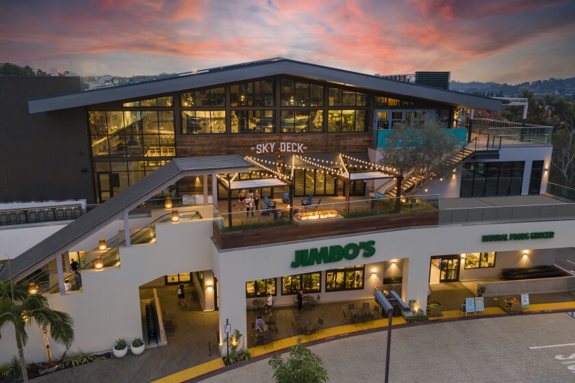 Aerial exterior of the Sky Deck at Del Mar Highlands Town Center