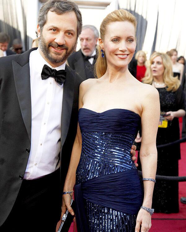 "Bridesmaids" producer Judd Apatow and actress-wife Leslie Mann.