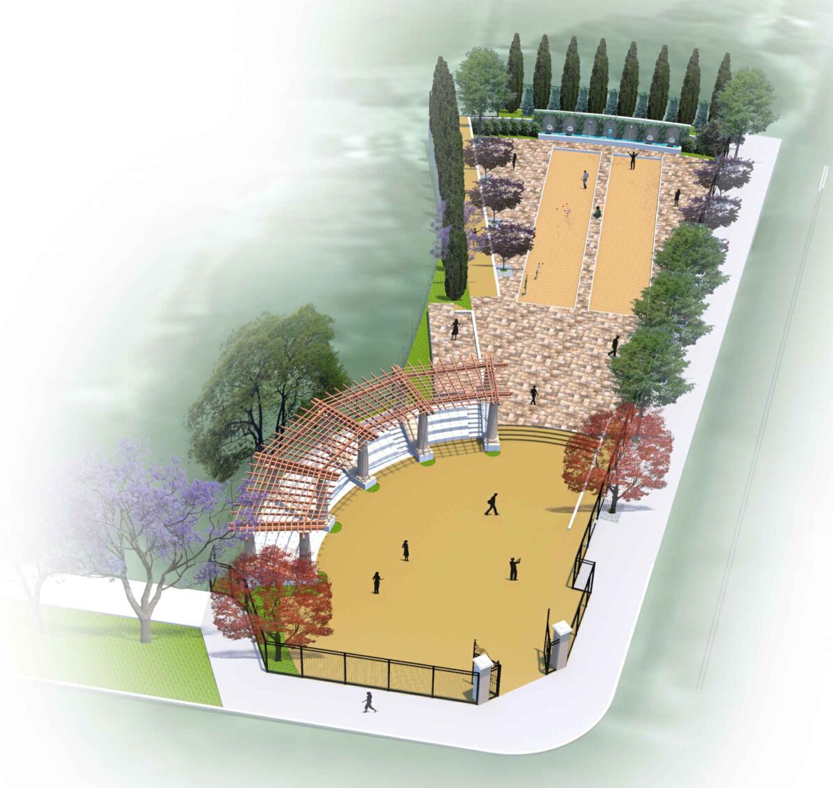 Una representación de los desarrollos planificados en Amici Park