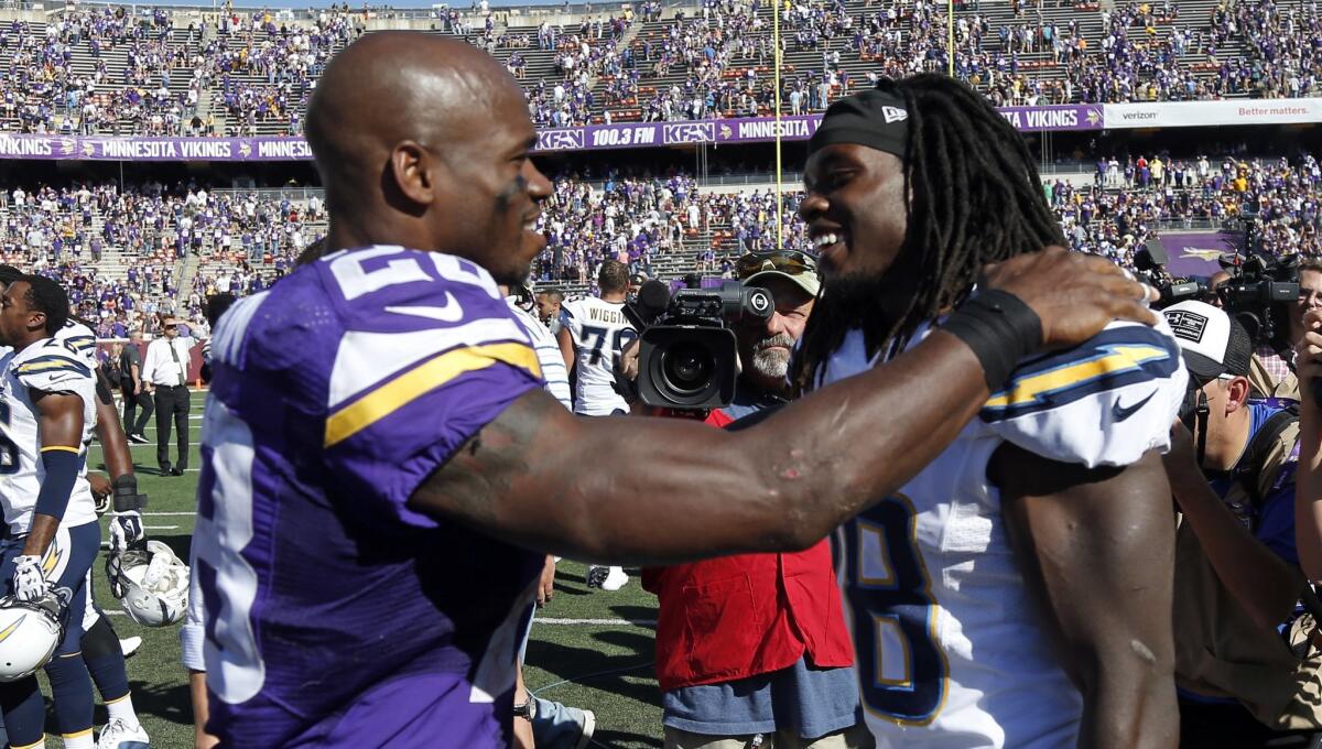 Melvin Gordon has Adrian Peterson's jersey, advice - The San Diego  Union-Tribune