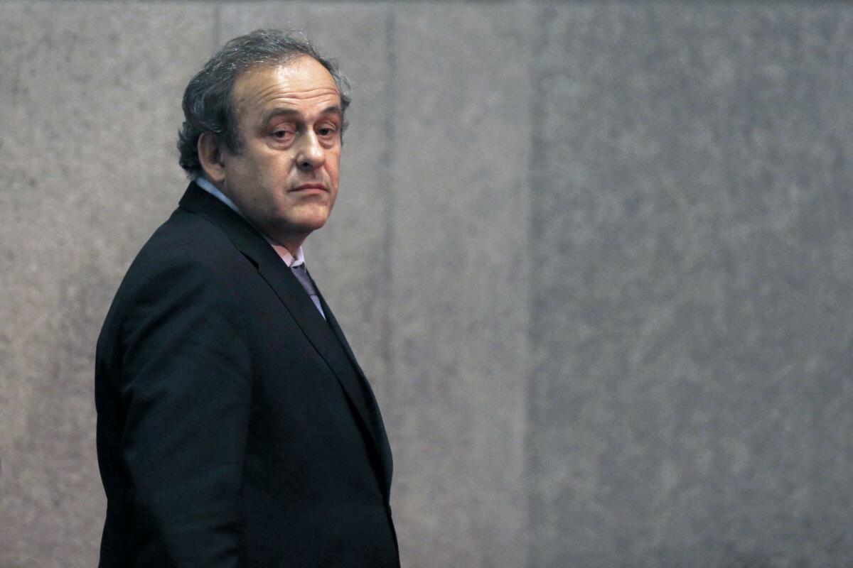 UEFA president Michel Platini attending the draw for the UEFA Europa League football group stage 2015-2016, in Monaco. He will resign his post, his Paris-based lawyers said.