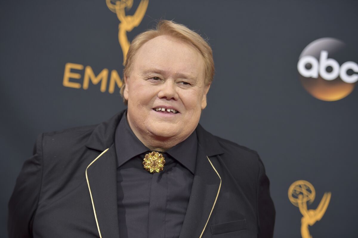 FILE - Actor-comedian Louie Anderson appears at the 68th Primetime Emmy Awards in Los Angeles on Sept. 18, 2016. A spokesman for Anderson says he is being treated for cancer in a Las Vegas hospital. Anderson's publicist says he was diagnosed with a type of non-Hodgkin lymphoma and “is resting comfortably.” (Photo by Richard Shotwell/Invision/AP, File)