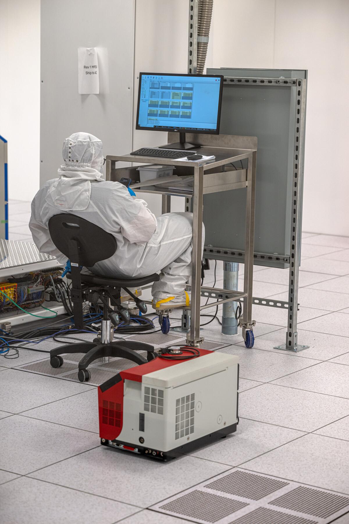 Saras Micro Devices is moving its headquarters and production facilities like this clean room from Georgia to Arizona.