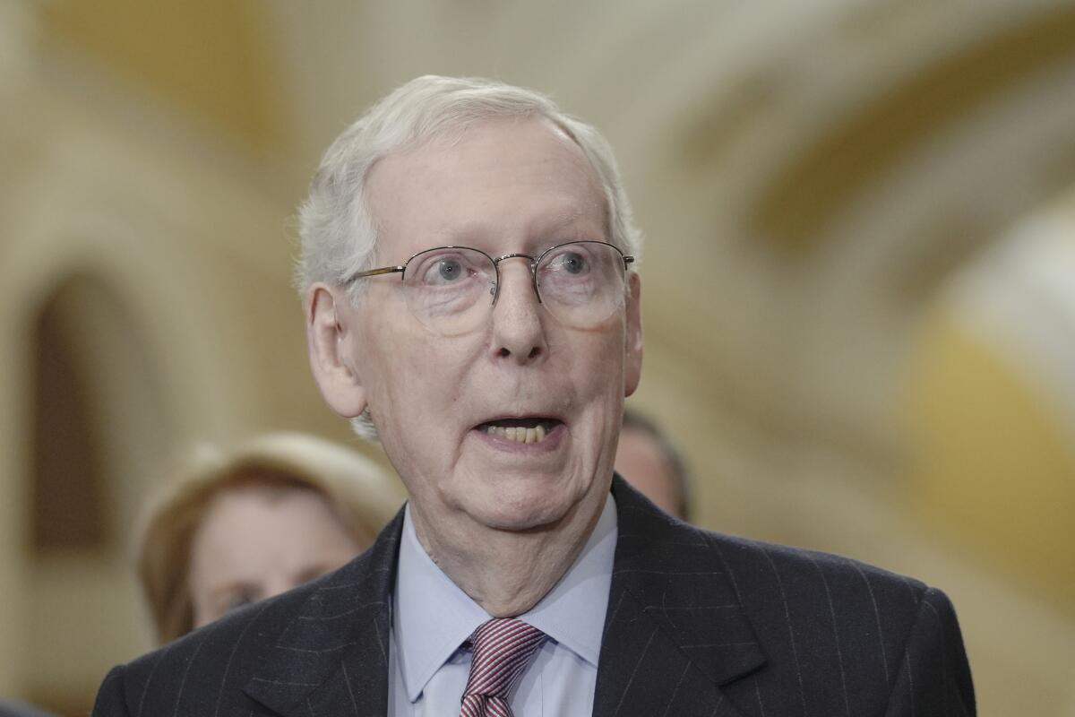 El líder de la minoría del Senado de EEUU, Mitch McConnell, republicano por Kentucky