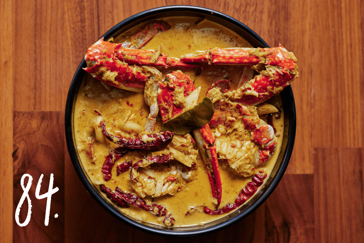 #84: A bowl of crab curry