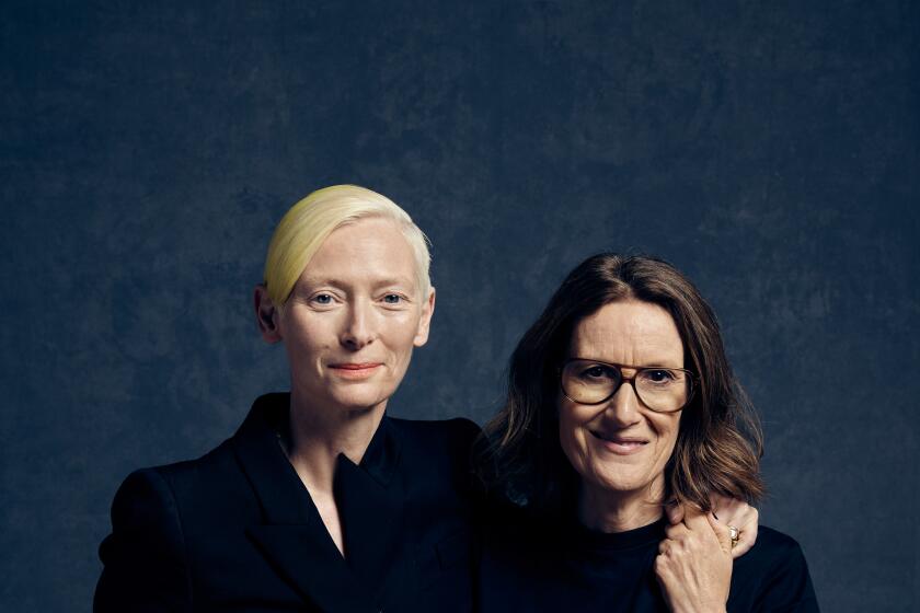 Tilda Swinton and director Joanna Hogg, with the film, "The Eternal Daughter"