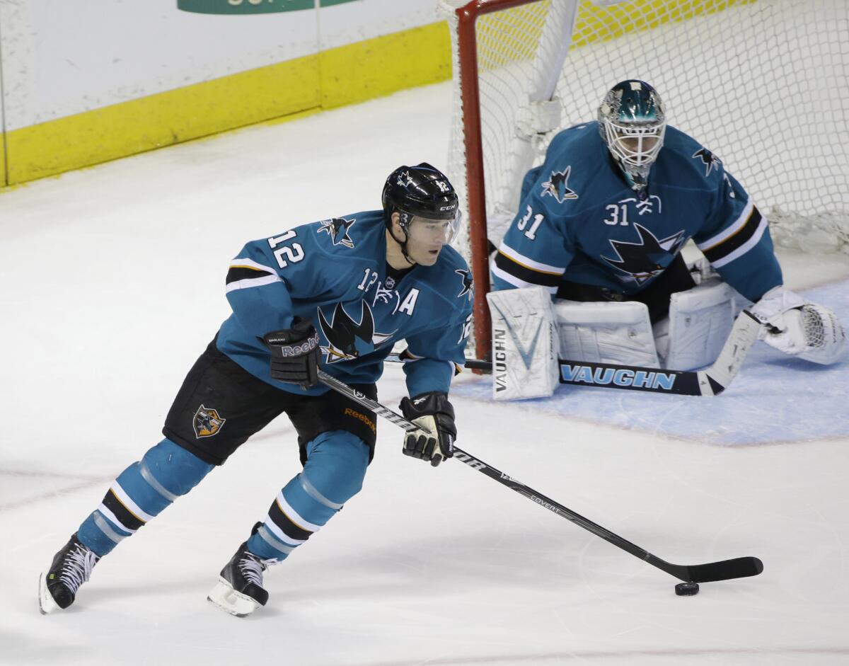 San Jose's Patrick Marleau is one of the finalists for the Lady Byng Trophy.