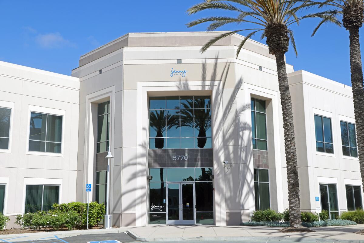 The Jenny Craig headquarters building in Carlsbad.