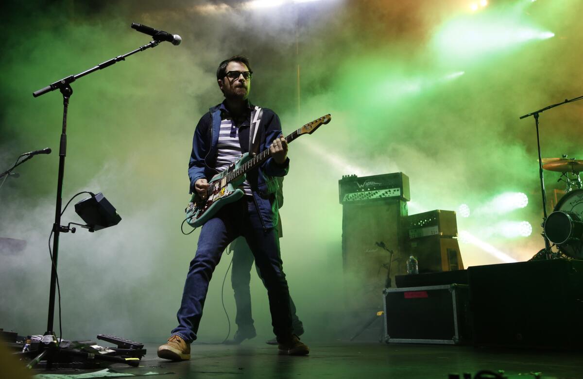 Weezer performs at Burgerama on March 28, 2015.