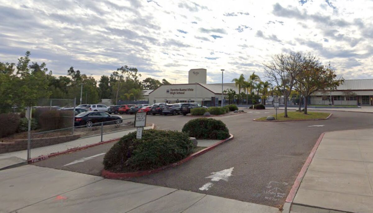 Google street view of Rancho Buena Vista High School. 