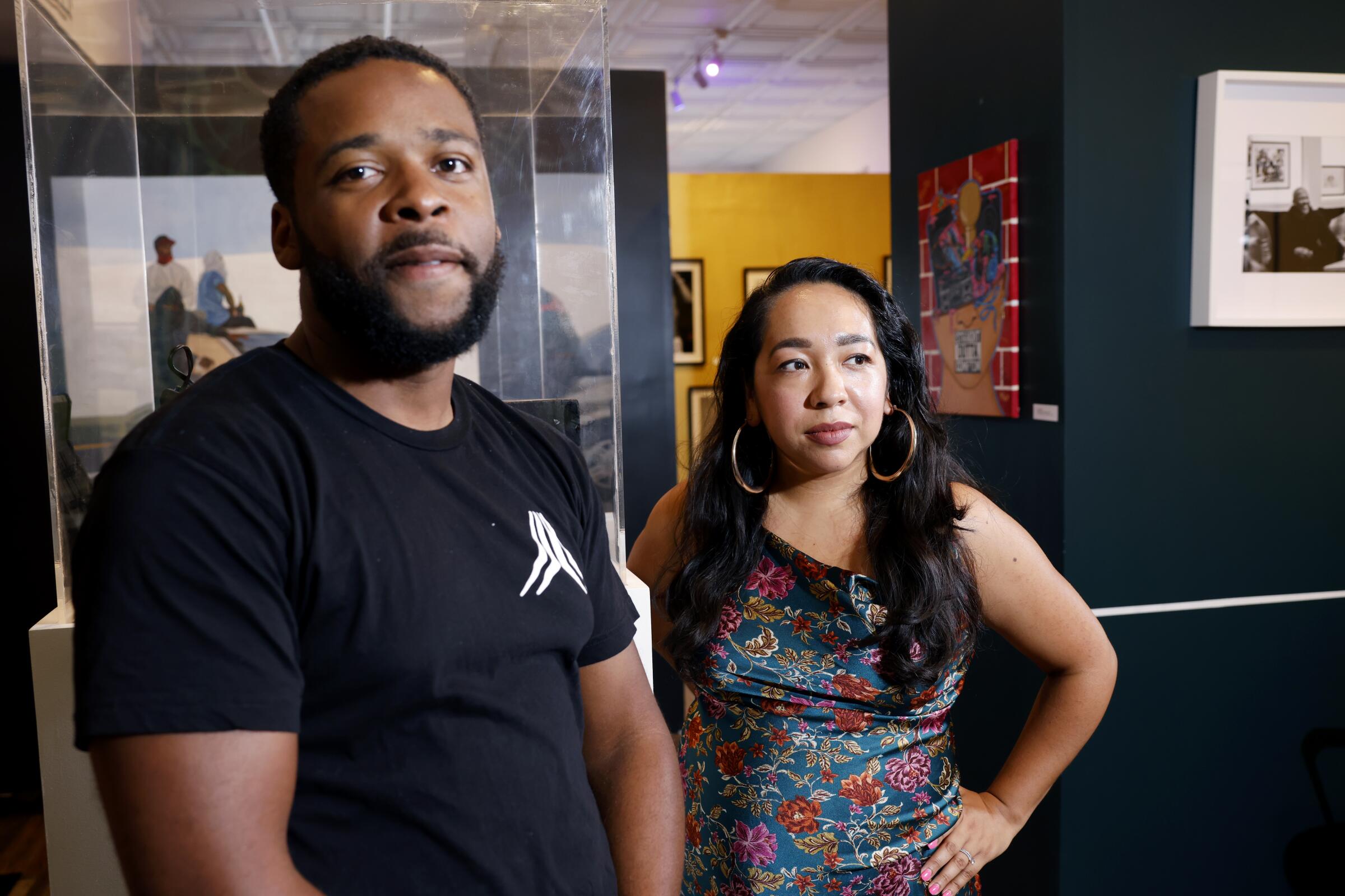 Marquell Byrd and Abigail Lopez-Byrd, founders of Compton Art & History Museum.