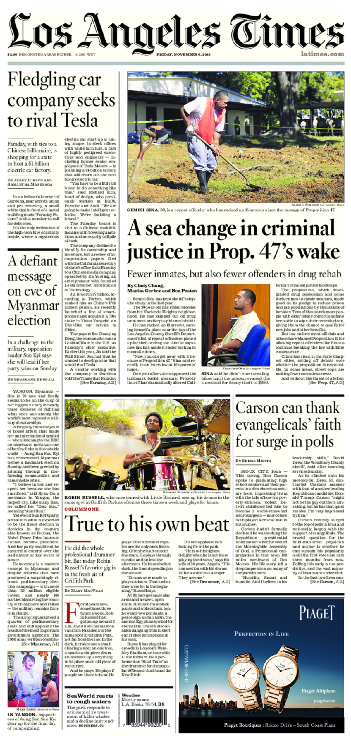 The front page