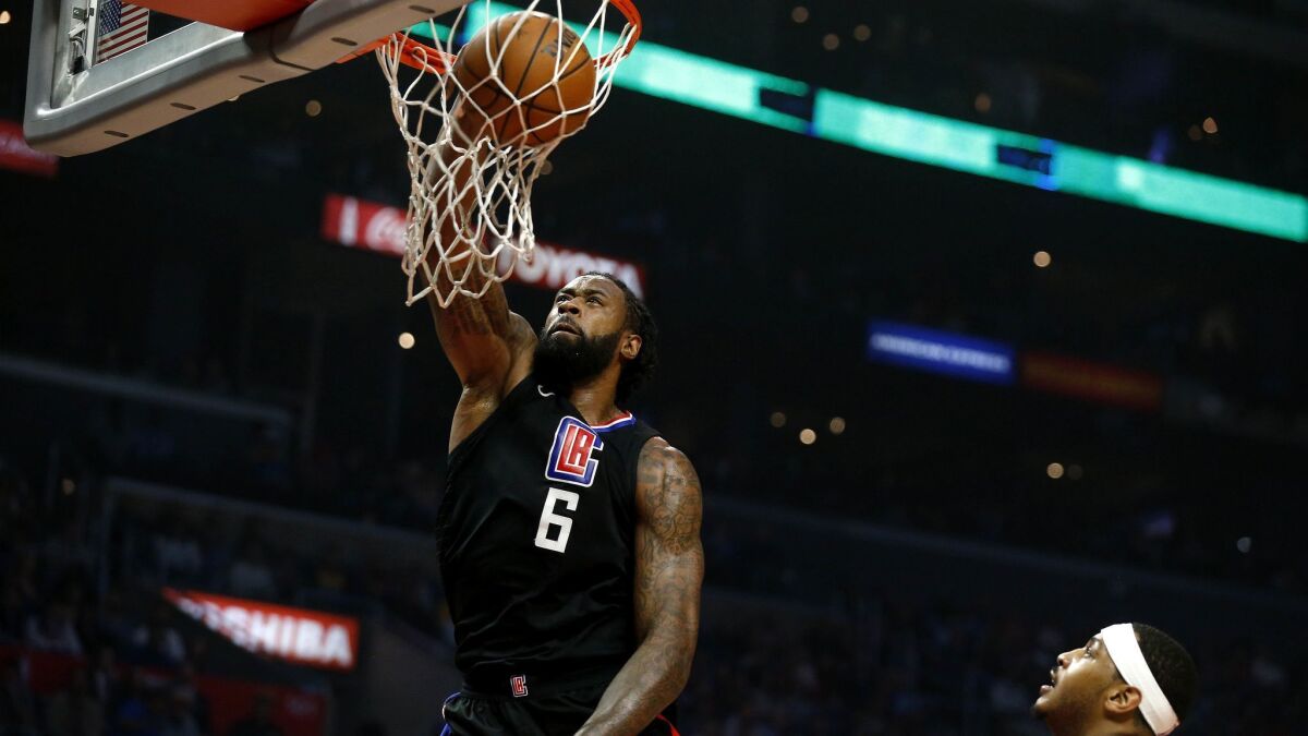 DeAndre Jordan spent the first 10 years of his career with the Clippers.