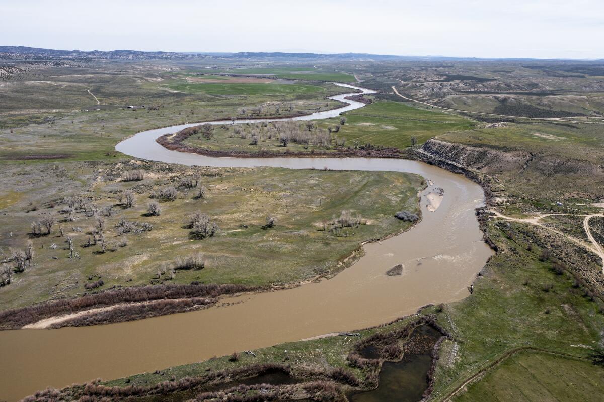 The Yampa River flows through northwest Colorado, near the planned route of the TransWest Express power line.