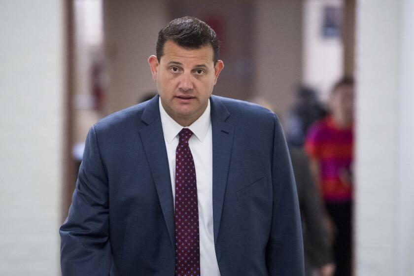 UNITED STATES - SEPTEMBER 26: Rep. David Valadao, R-Calif., arrives for the House Republican Conference meeting on Wednesday, Sept. 26, 2018. (Photo By Bill Clark/CQ Roll Call) (CQ Roll Call via AP Images)