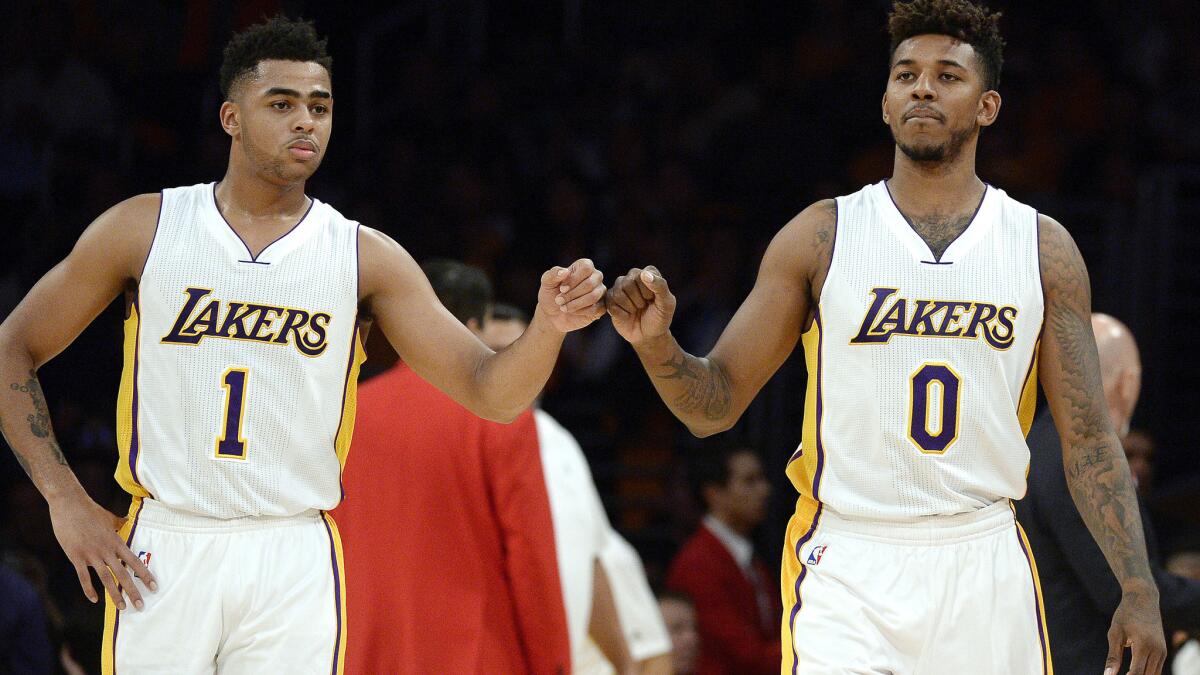 D'Angelo Russell (1), who missed 12 games, and Nick Young (0), who missed six, are healthy enough to return to action.