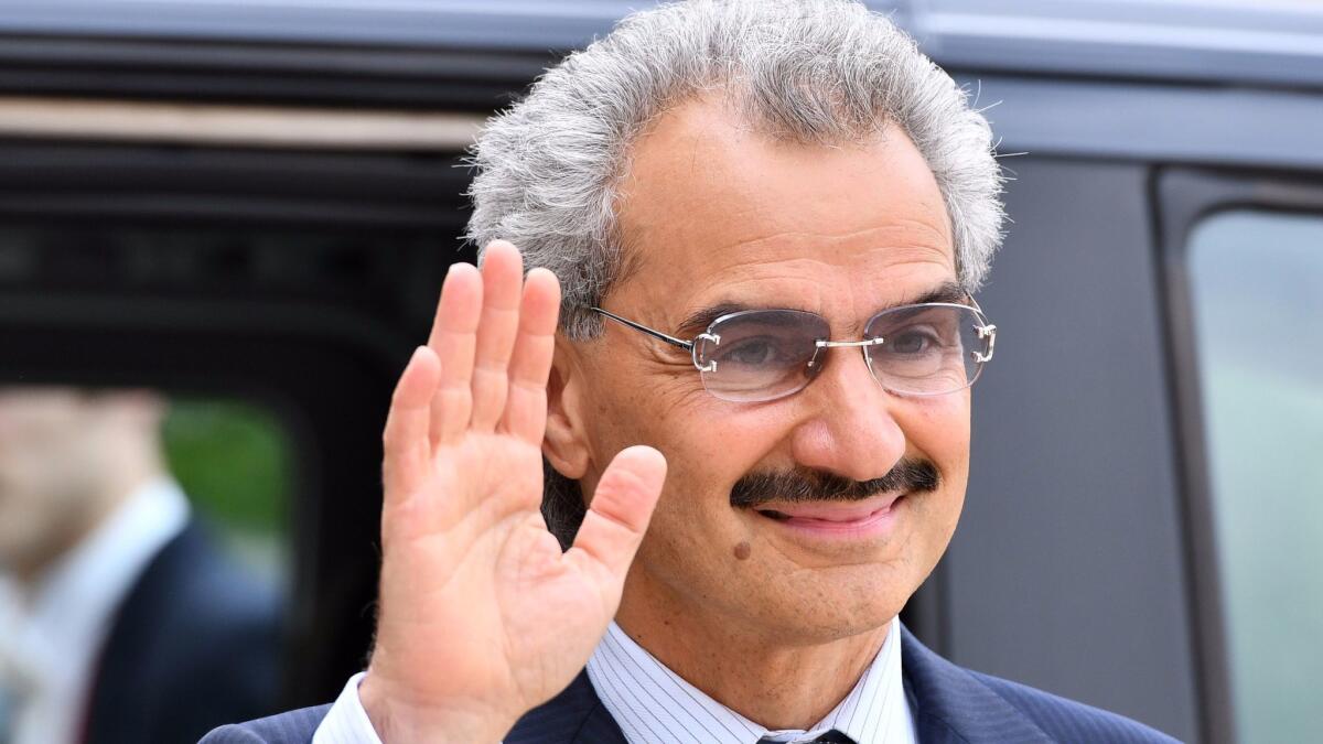 Prince Alwaleed bin Talal in Paris in September 2016. He is reportedly under arrest in Saudi Arabia in an apparent power consolidation.