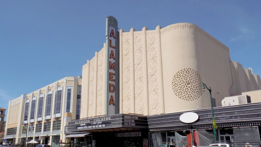 The 1930s Art Deco Alameda Theatre is a downtown landmark.