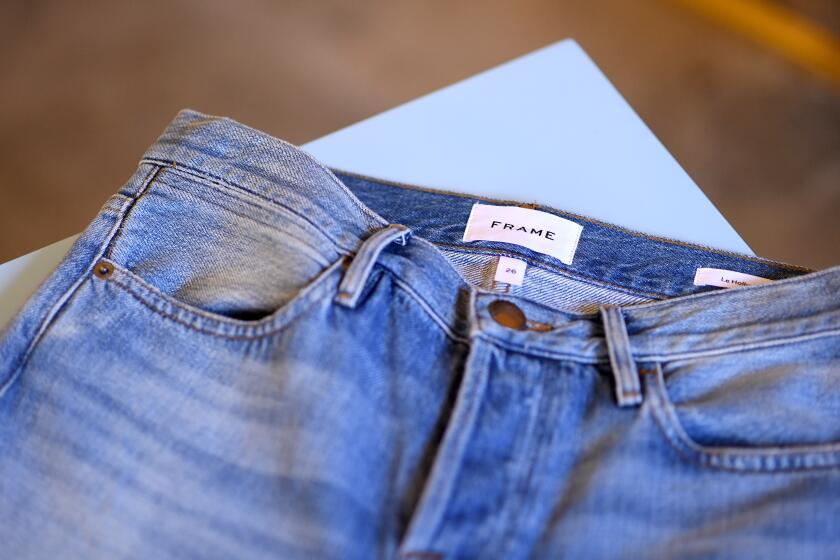 LOS ANGELES, CALIFORNIA OCTOBER 15, 2019-FRAME jeans on display at the store in Los Angeles. (Wally Skalij/Los Angerles Times)