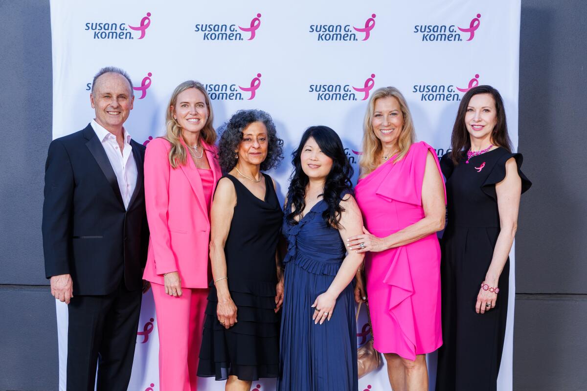 Class of 2025 OC Pink Tie Partners at the Komen fundraiser in Orange County.