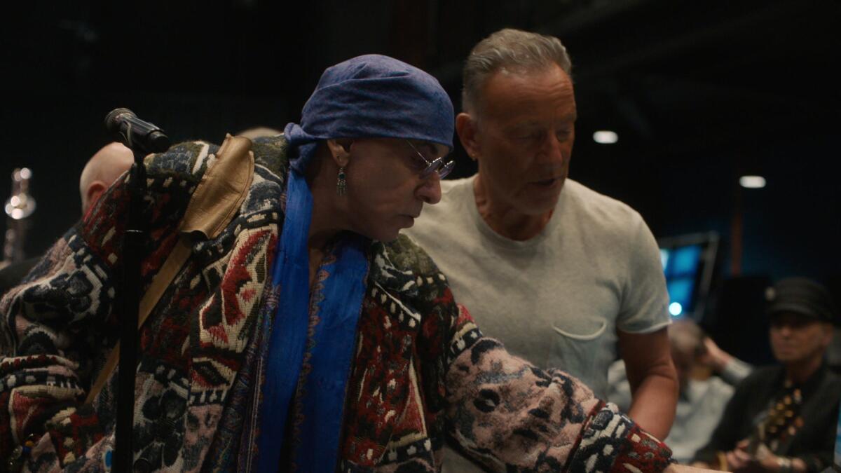 Stevie Van Zandt, left, and Bruce Springsteen in the documentary "Road Diary: Bruce Springsteen and the E Street Band."