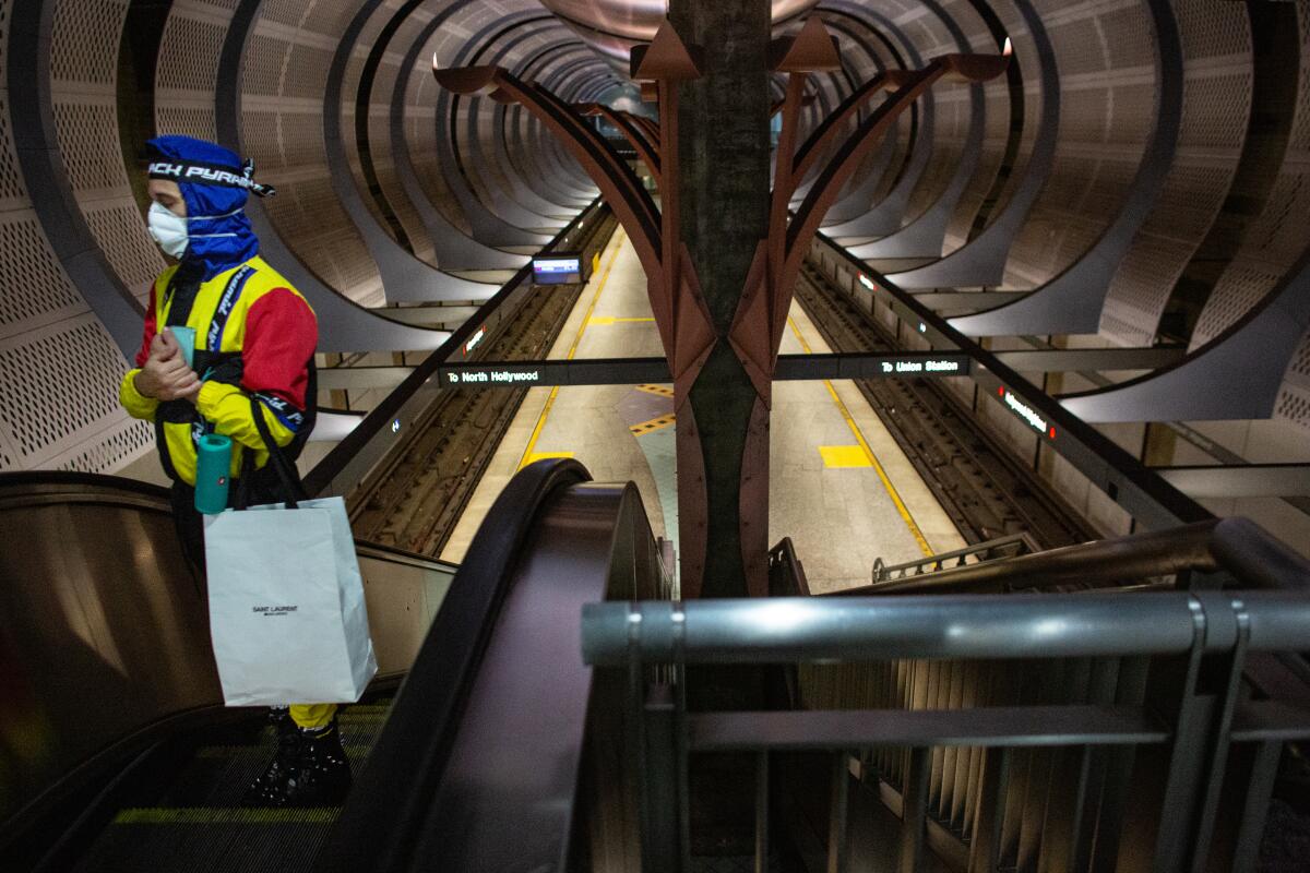 Empty Metro station during coronavirus