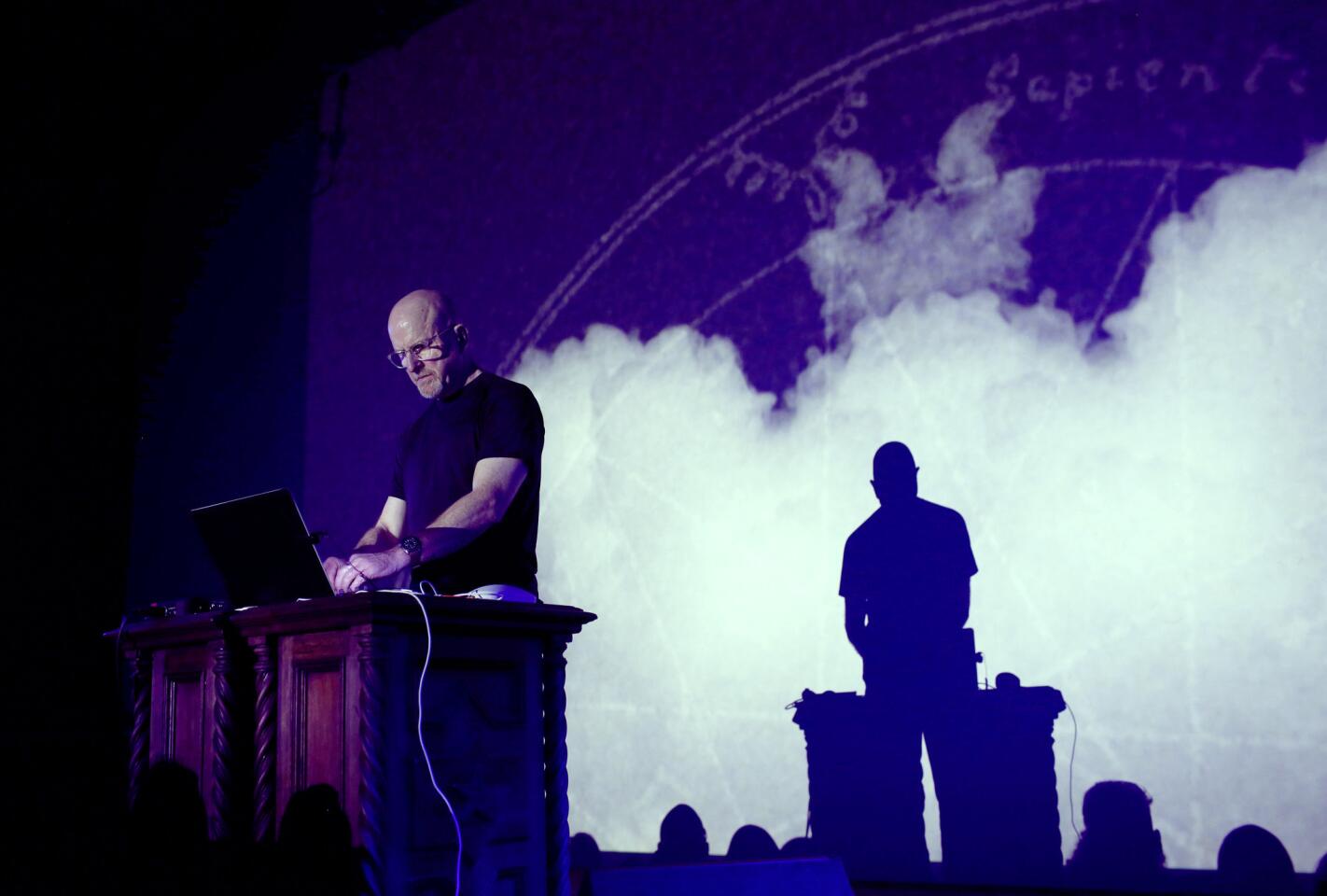 Ambient drone artist Lustmord performs at the Masonic Lodge.